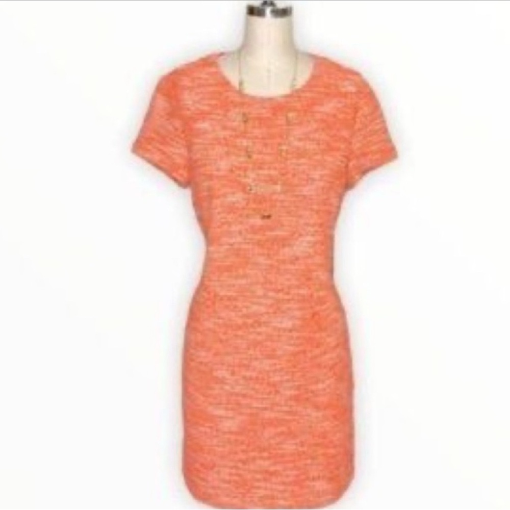 Piperlime Orange/Pink Marled Tweed Knit Size Medium Orange White Black NWOT
